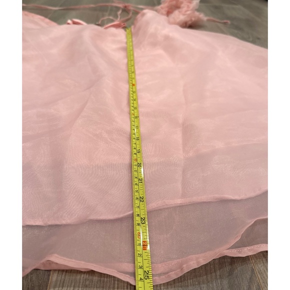 Pink off the shoulder babydoll flowy trapeze dress, size L - Picture 9 of 10